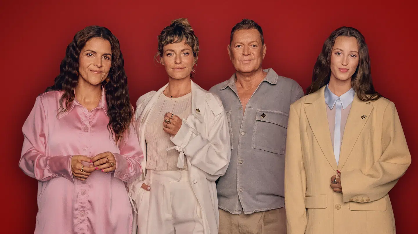 Petra Nagel, Sarah Grünewald, Peter Frödin og Josephine Højbjerg er værterne til 'Knæk Cancer'.