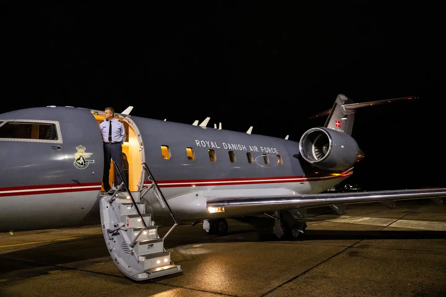 Det er typisk Forsvarets Challenger-fly, der benyttes, når regeringstoppen skal flyves til eksempelvis europæiske møder - som da udenrigsministeren landede i Tyrkiet i september 2023. Men de nærmer sig afslutningen af sin levetid, og derfor er der blevet ledt efter alternativer. (Arkivfoto).