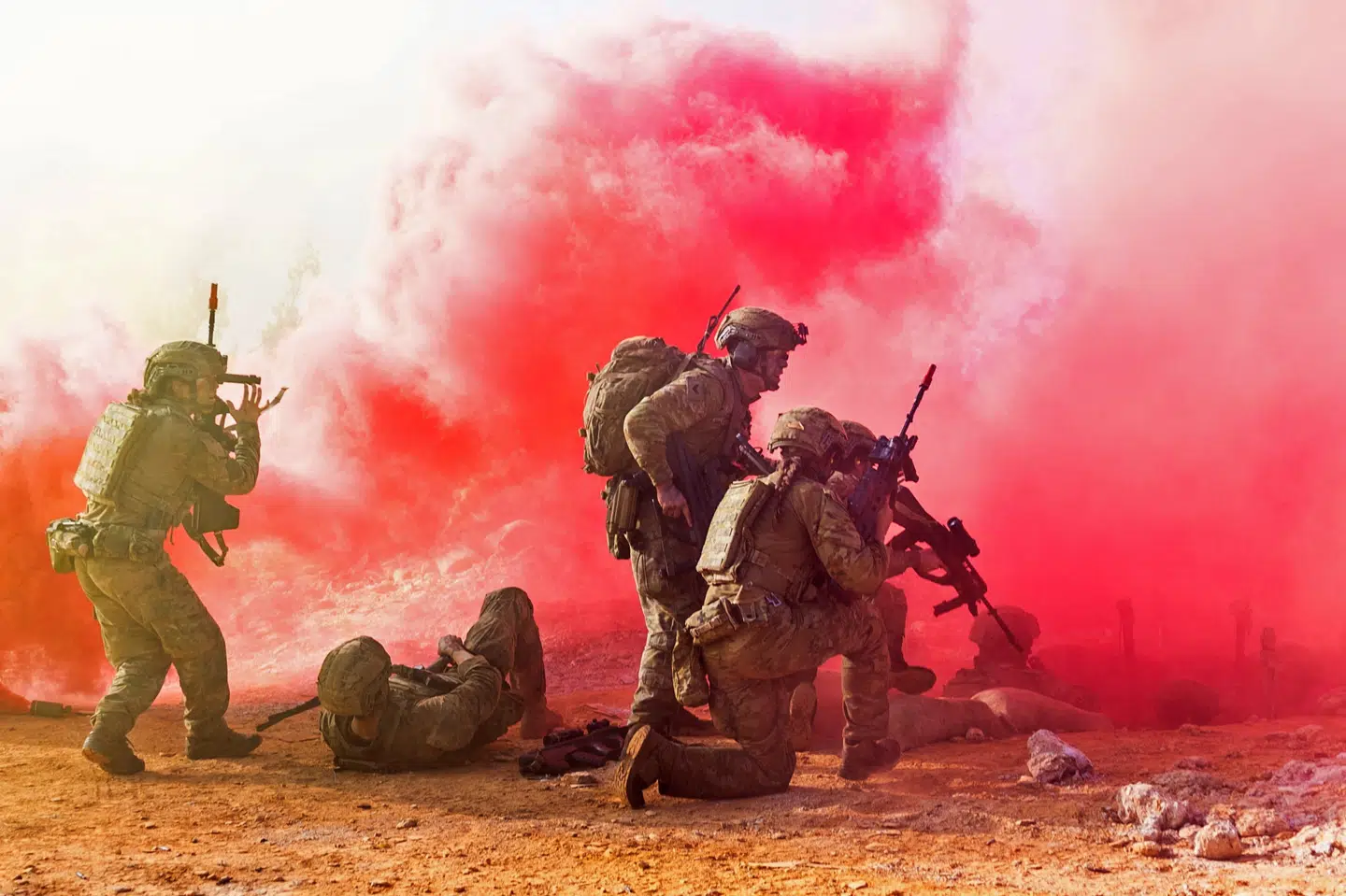 Soldater fra det australske militær - der som helhed er blevet genstand for et kollektivt søgsmål - tager del i en øvelse i Sydney-området. (Arkivfoto).