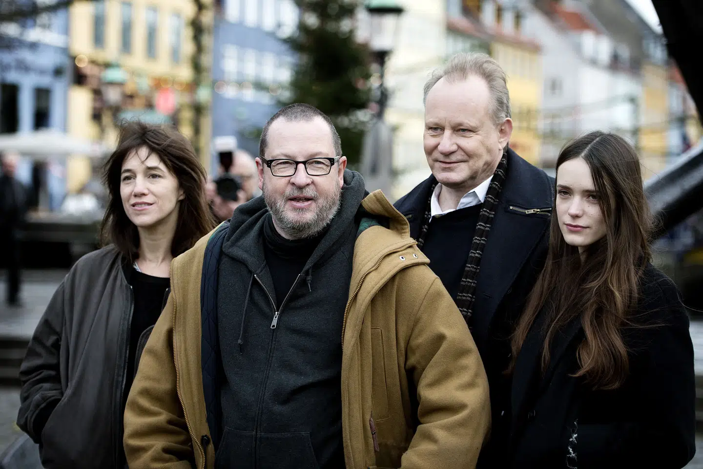 Stellan Skarsgård var i Nyhavn i København med Lars von Trier, da de sammen præsenterede filmen "Nymphomaniac", som havde premiere i 2013. (Arkivfoto).