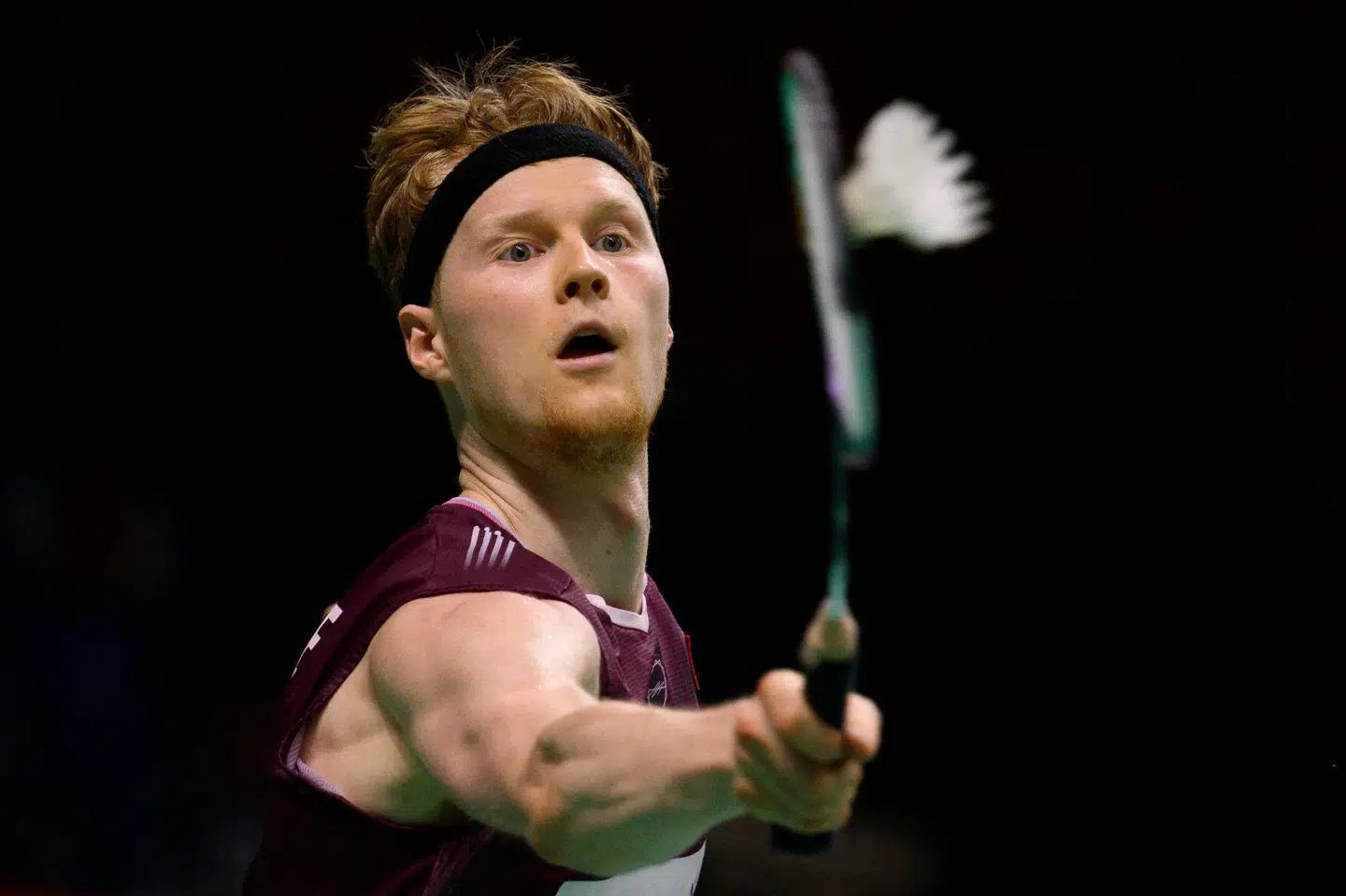 Anders Antonsens defensiv sad lige i skabet, og derfor blev det en hård kamp mod Viktor Axelsen. Her var Antonsen skarpest og vandt i tre sæt. (Arkivfoto).