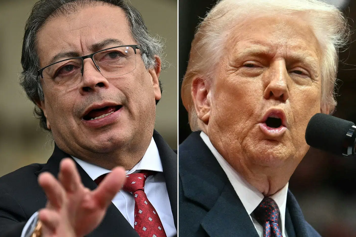 Colombias præsident, Gustavo Petro, og USA's præsident, Donald Trump. Fredag har USA sat Petro på den amerikanske sanktionsliste.