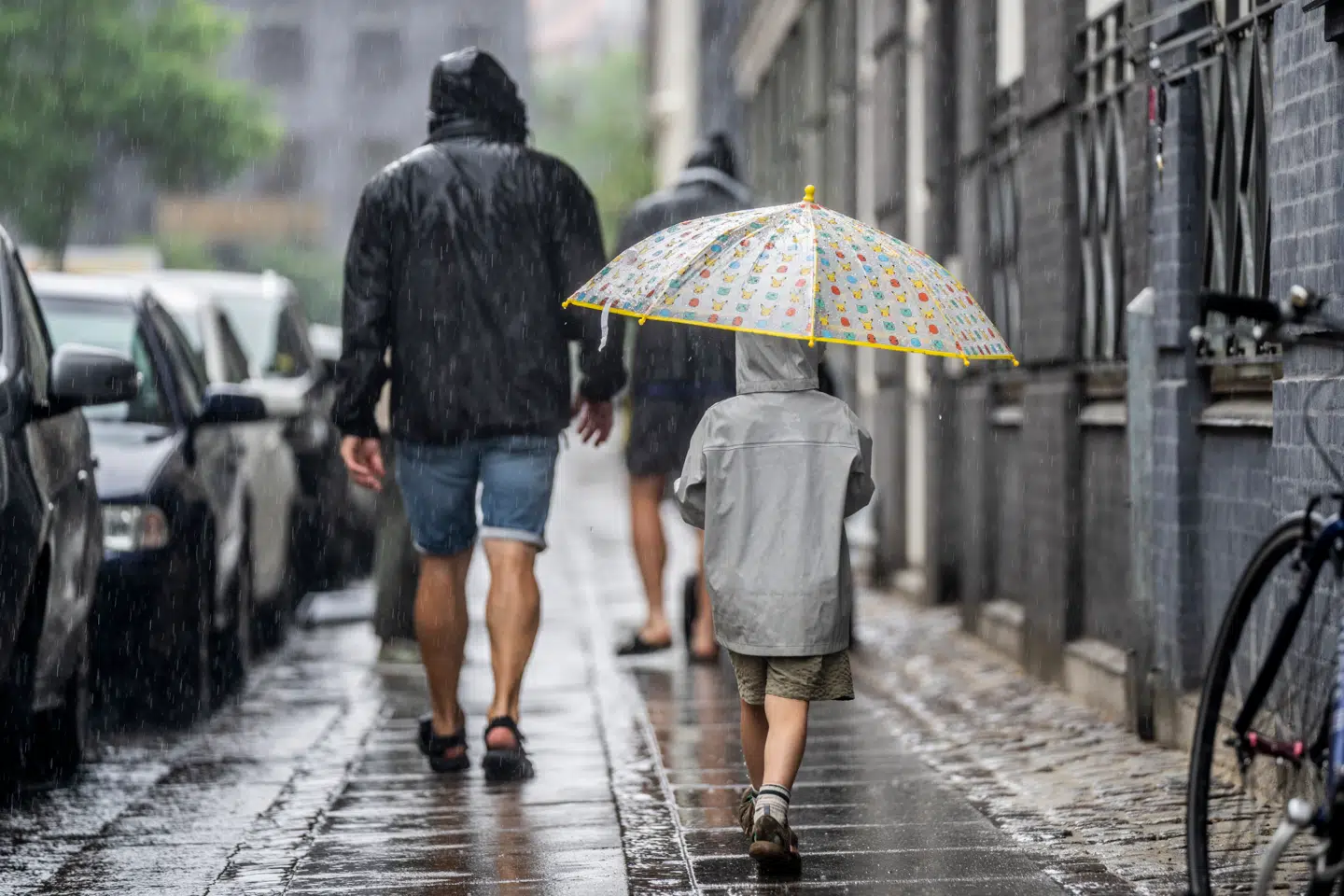 Regnvejr på Vesterbro i København.