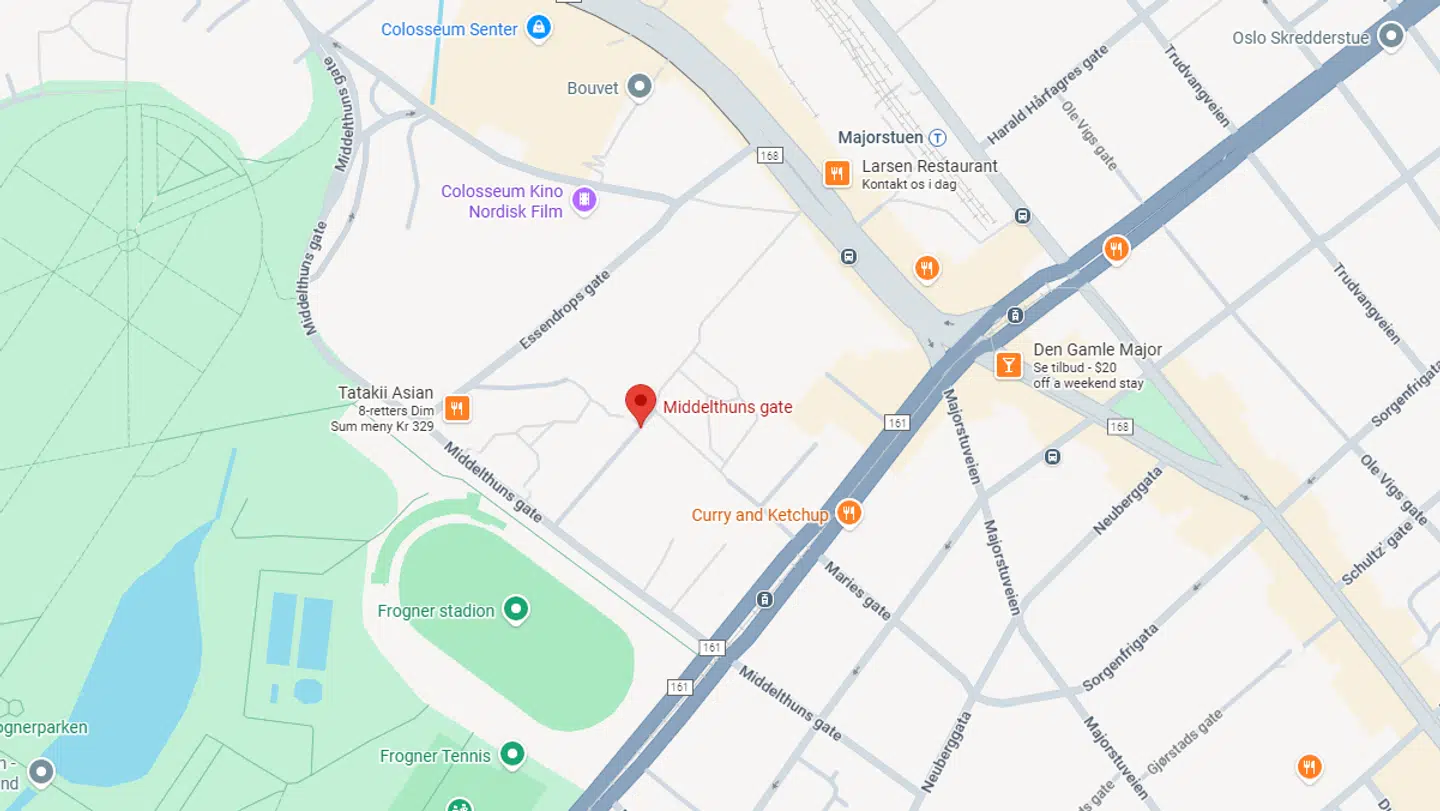 Eksplosionen er sket på Middelthuns gate.