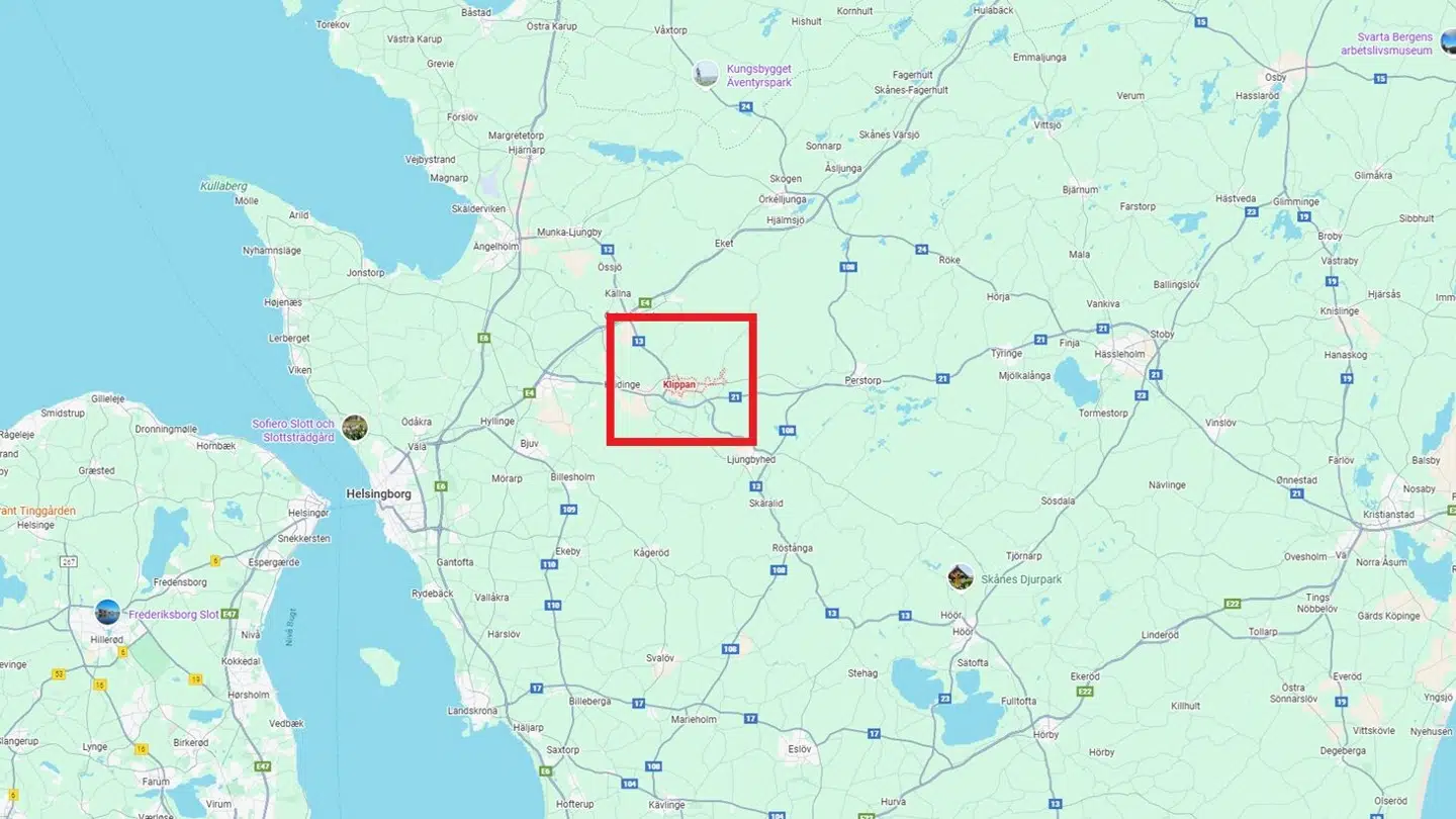 Manden er blevet fundet i dette område.