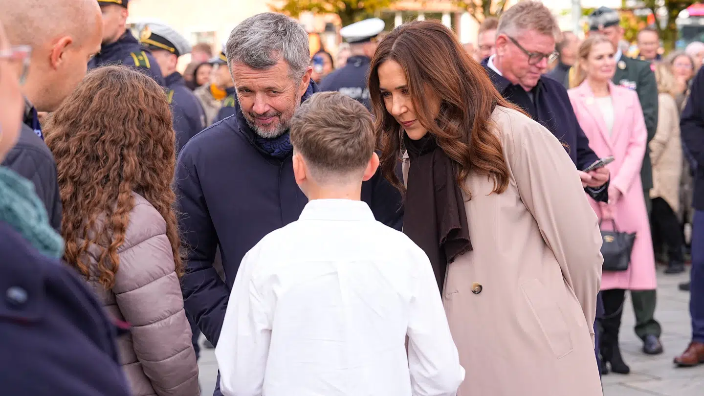 Kong Frederik og dronning Mary på besøg i Randers.