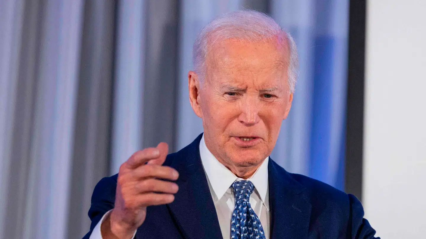 Joe Biden fotograferet under sin tale, efter at den tidligere præsident havde modtaget en ærespris fra Edward M. Kennedy Institute.