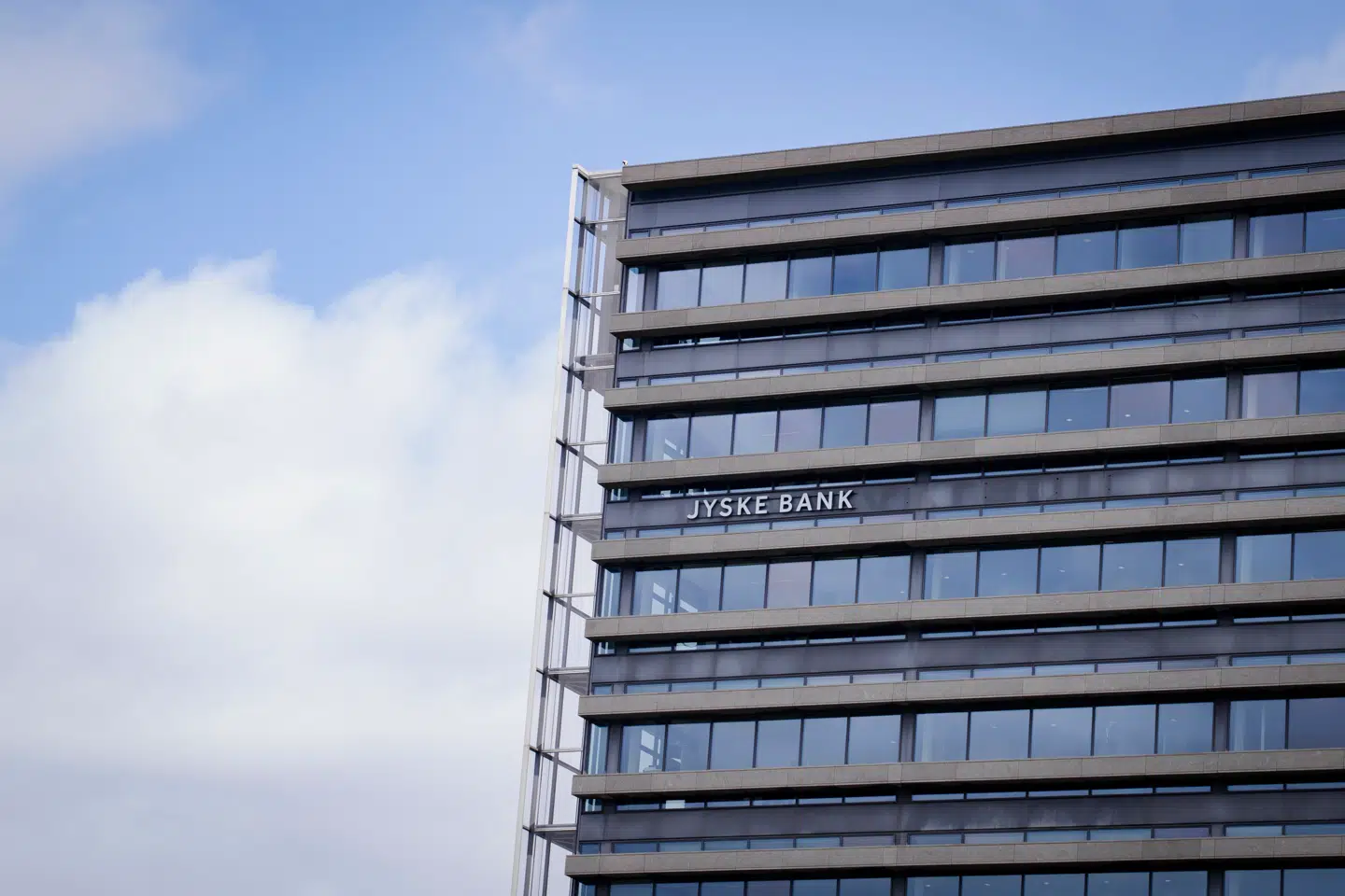 Eksteriør af hovedkvarter for Jyske Bank, Glaskuben, København, mandag den 8. september 2025. (Foto: Sebastian Elias Uth/Scanpix 2025)