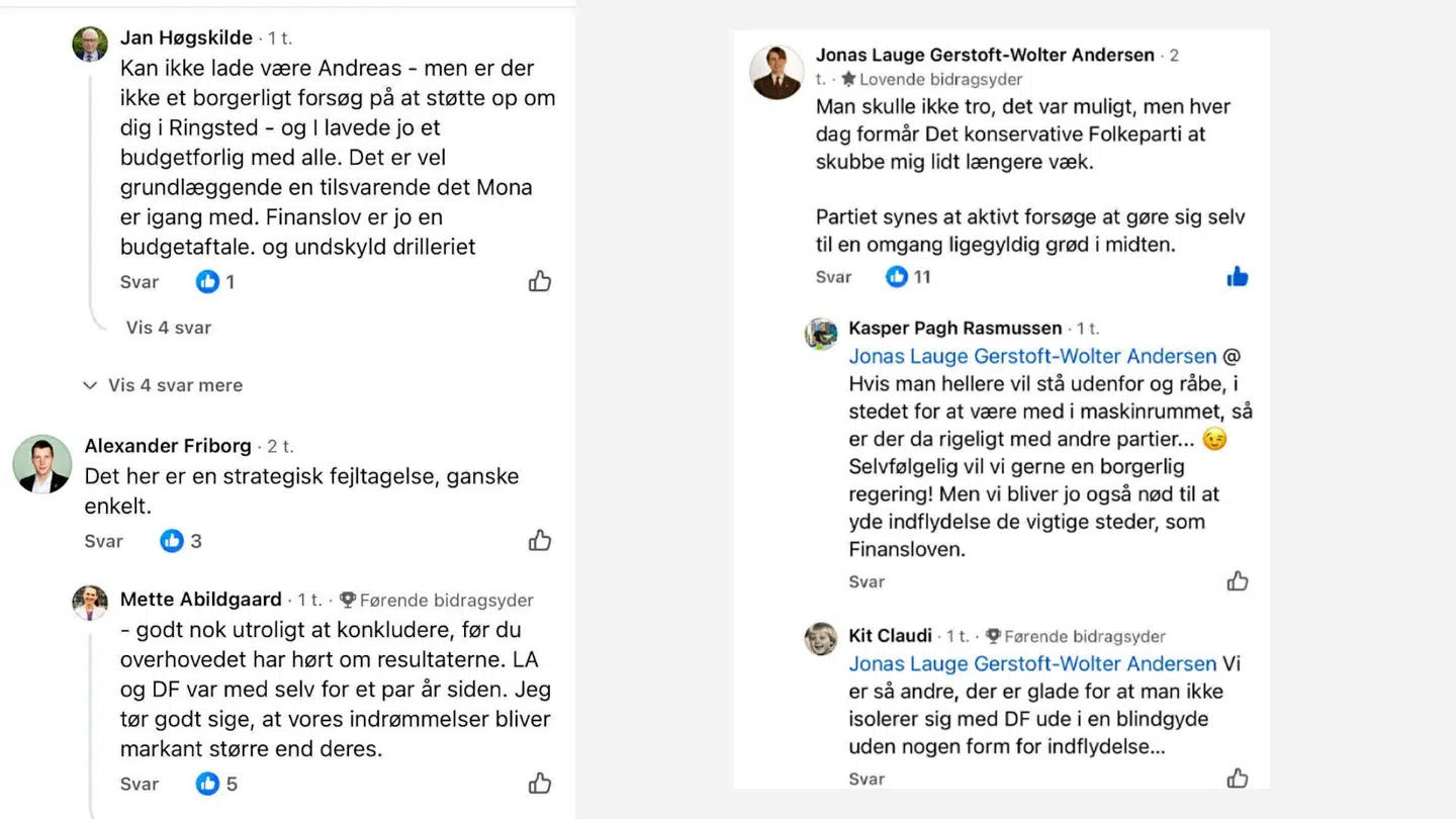 Det er ikke alle i det konservative bagland, der er lige begejstrede for partiets deltagelse i finansloven.