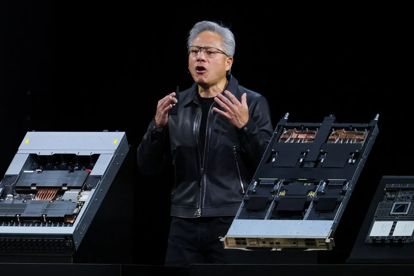 Nvidia-chef Jensen Huang under firmaets teknologikonference i Washington D.C. tirsdag.