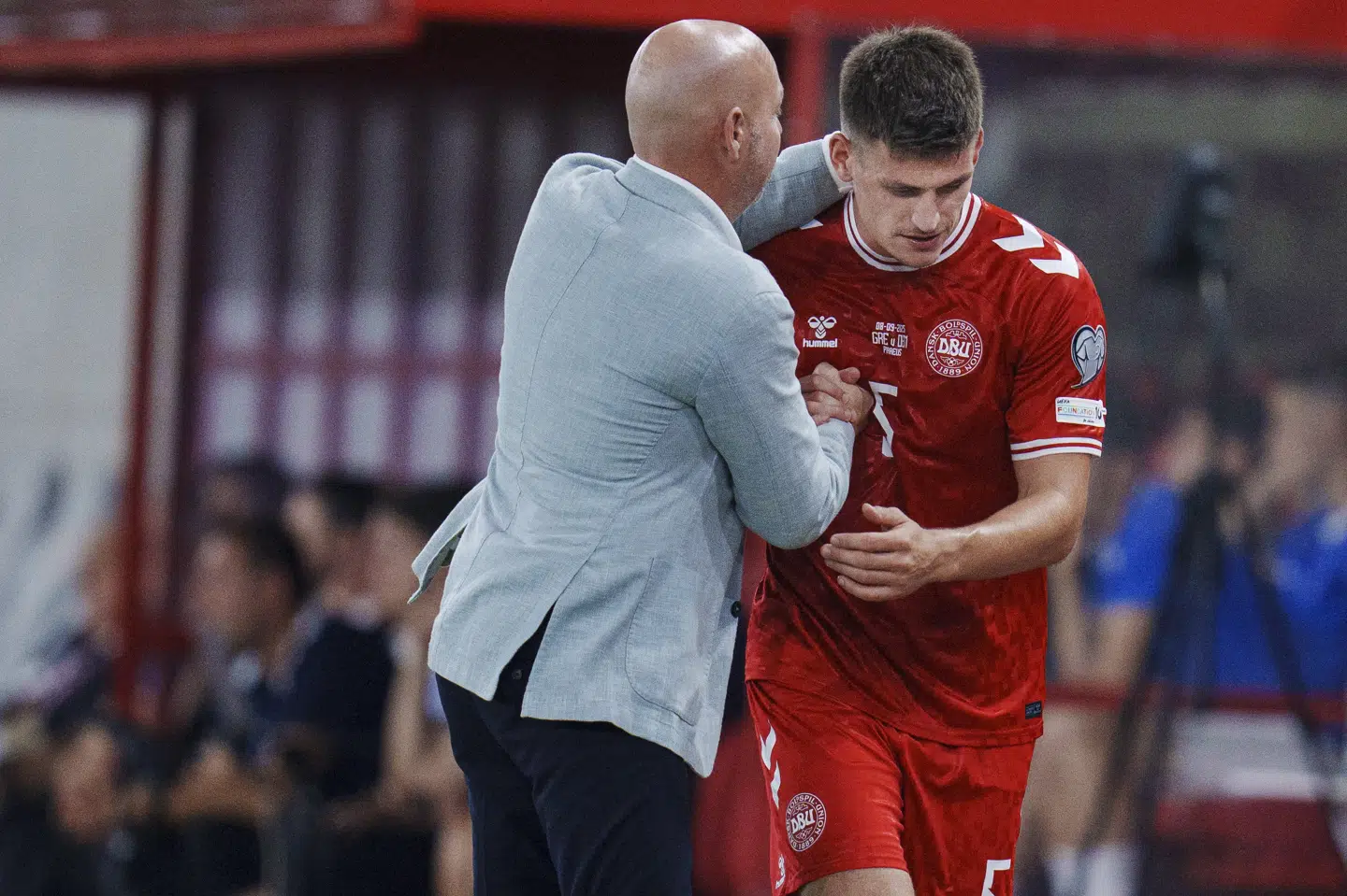 Joakim Mæhle spillede hele kampen, da Danmark tidligere i oktober slog Grækenland 3-1 i Parken. (Arkivfoto).