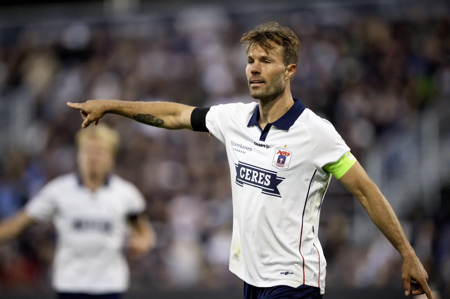 Patrick Mortensen scorede sejrsmålet for AGF i pokalen. (Arkivfoto).