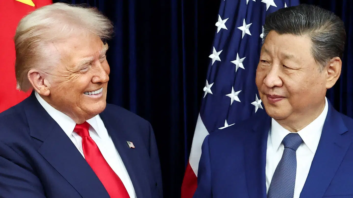 Donald Trump (tv.) og Xi Jinping mødtes i Sydkorea.