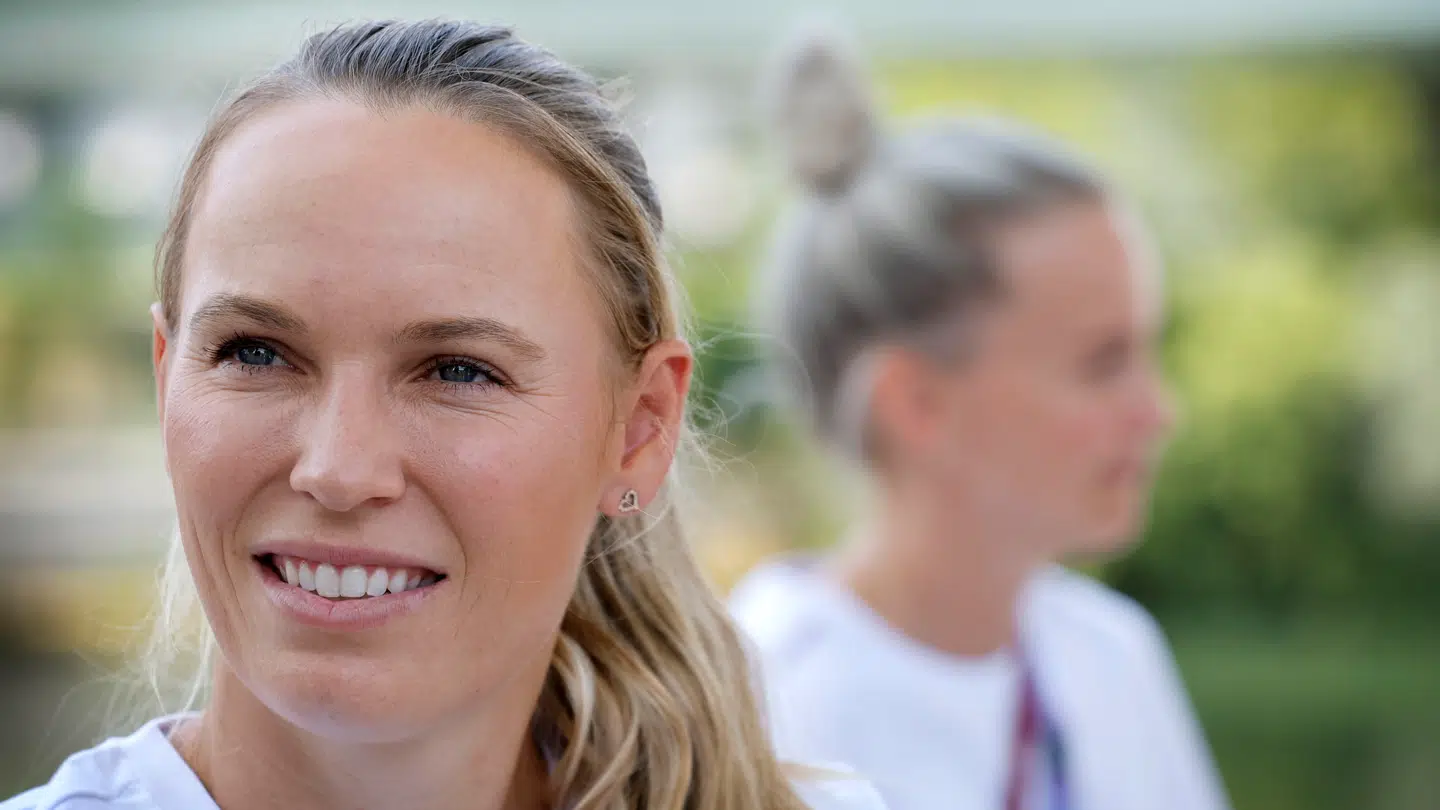 Caroline Wozniacki blev vred tirsdag aften.
