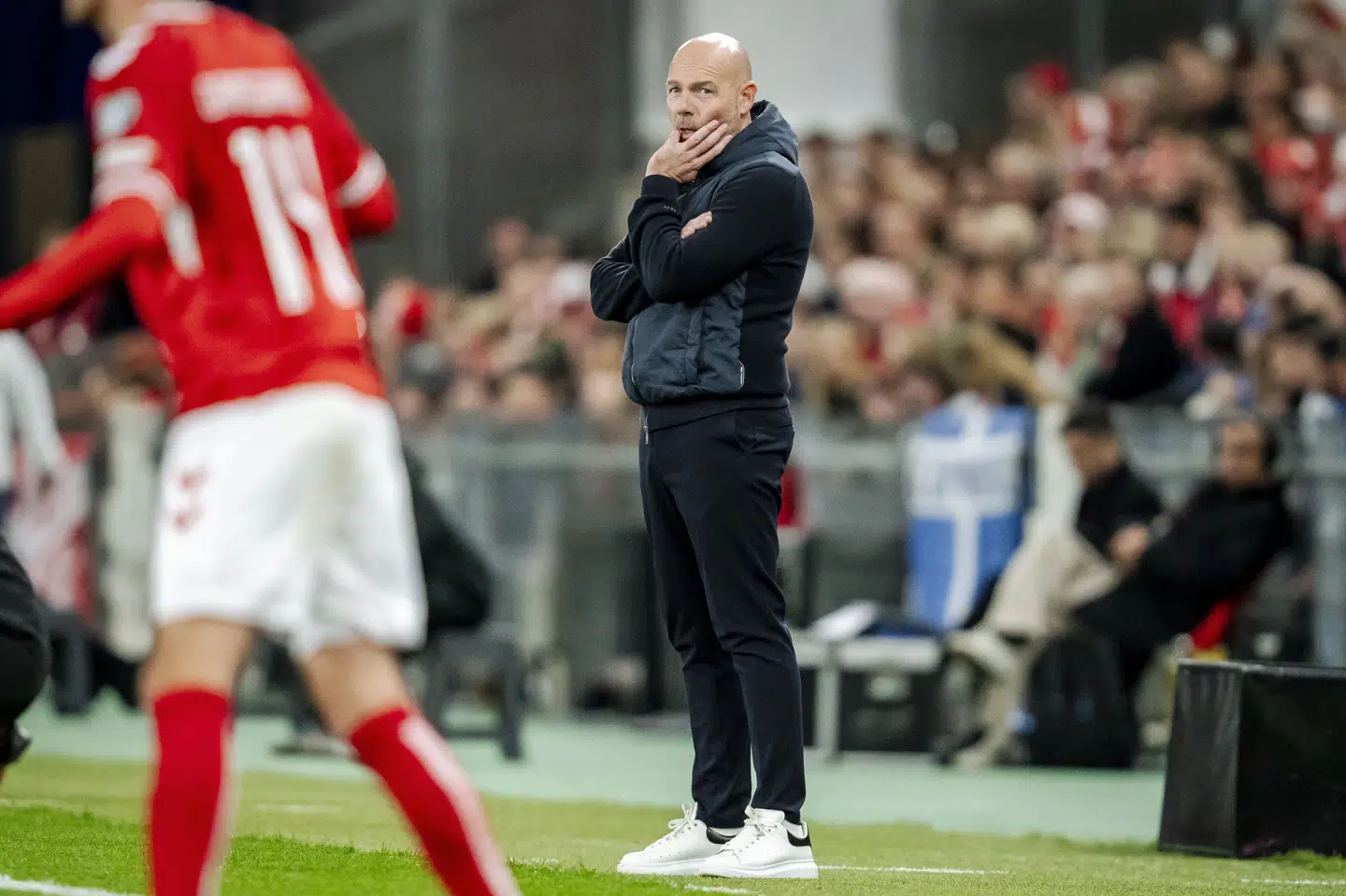 Tidligere i oktober så Brian Riemer sit mandskab vinde med 3-1 over Grækenland i Parken. (Arkivfoto).