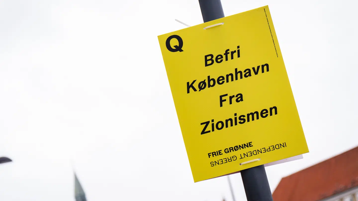 Valgplakat for Frie Grønne i København, der har vakt stor forargelse.