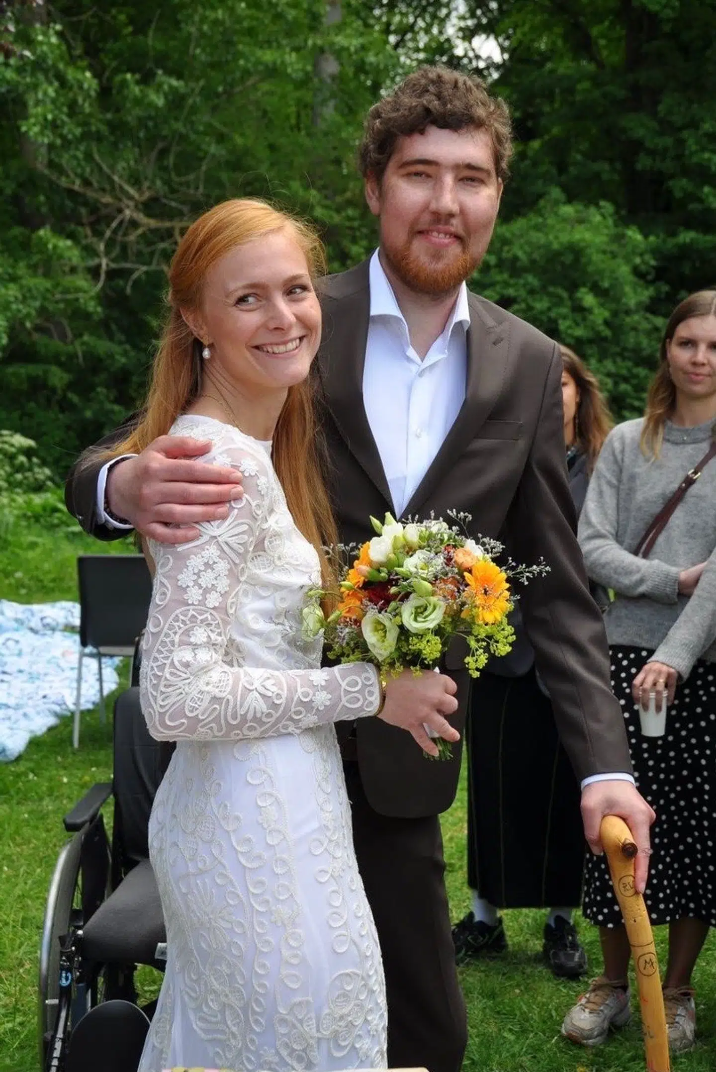 Lene Wrang og Rasmus Fløng Vanner blev gift kort efter, at Rasmus Fløng Vanner blev erklæret terminal.