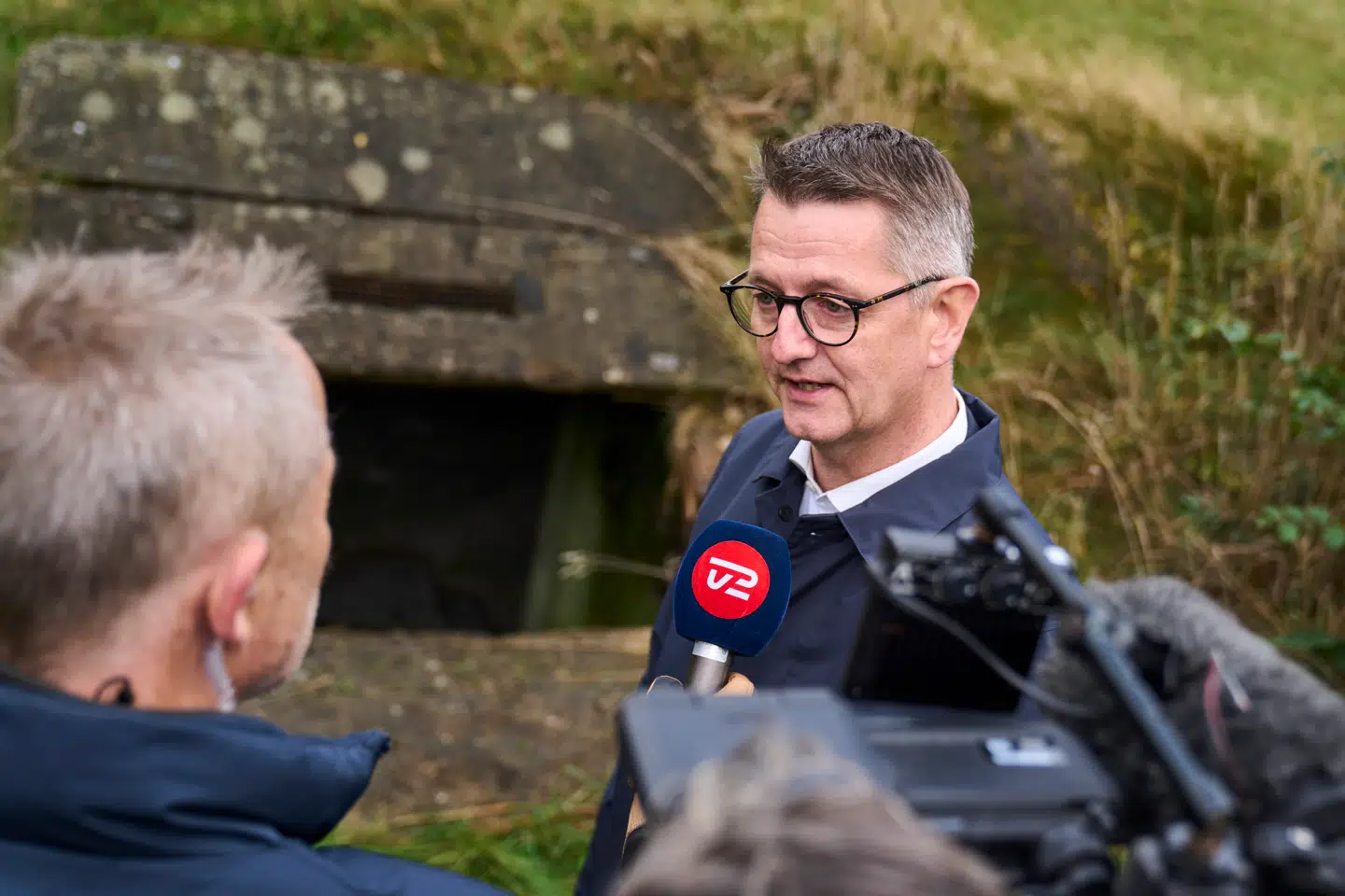 Minister for samfundssikkerhed og beredskab Torsten Schack Pedersen (V) besøger et beskyttelsesrum i København 28. oktober 2025. Foto: Thomas Traasdahl/Ritzau Scanpix