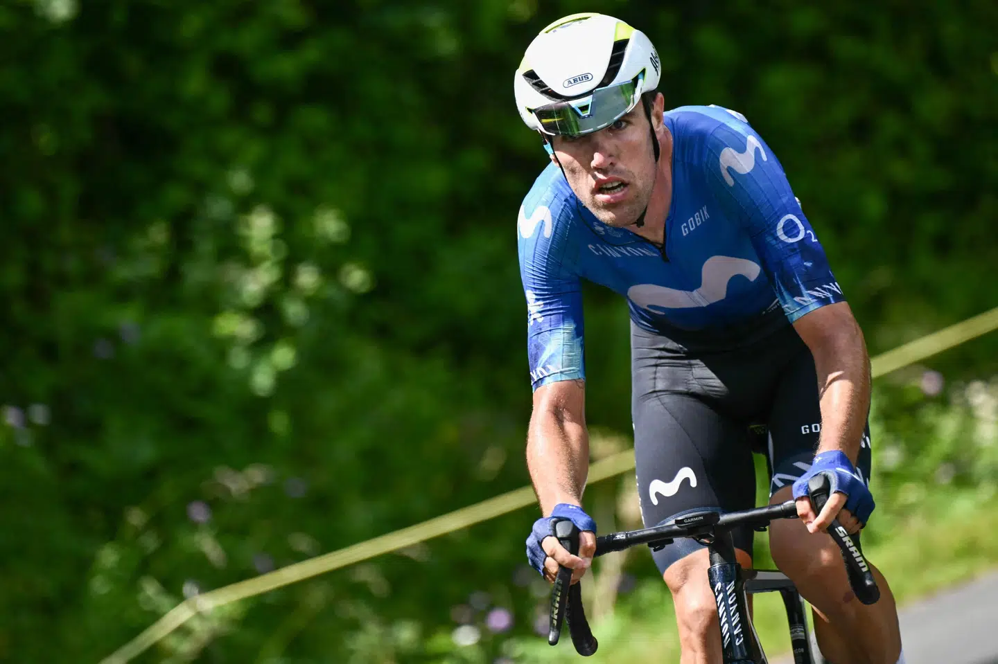 25-årige Oier Lazkano stak næsen frem for Movistar i flere udbrud i Tour de France 2024. Forud for indeværende sæson skiftede han fra det spanske hold til Red Bull-Bora. (Arkivfoto).