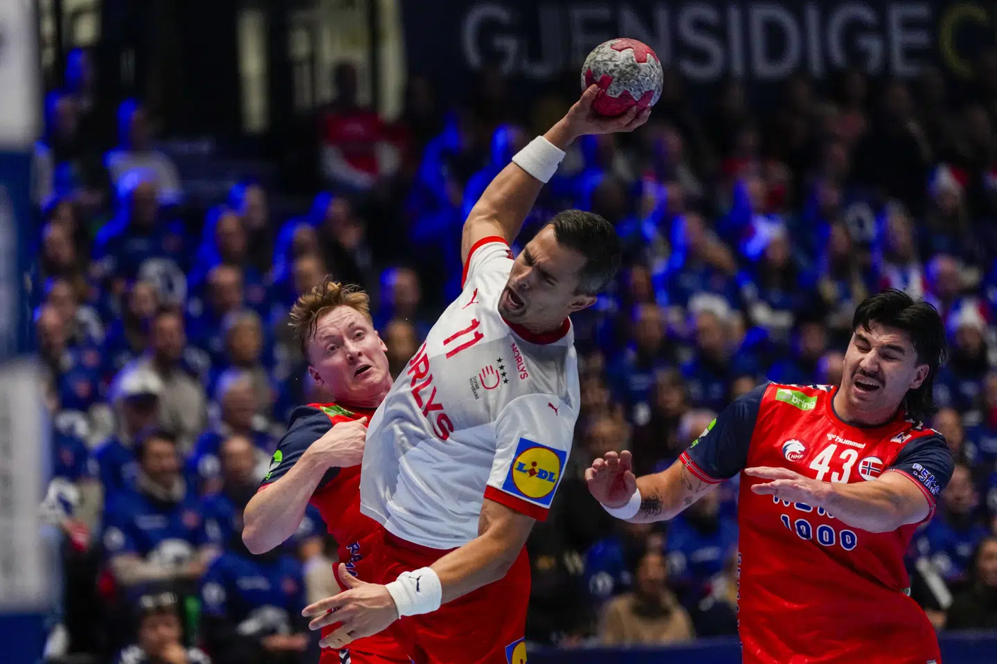 Rasmus Lauge var blandt dem, der var tilbage i landsholdsdragten, da Norge blev slået klart. (Arkivfoto).