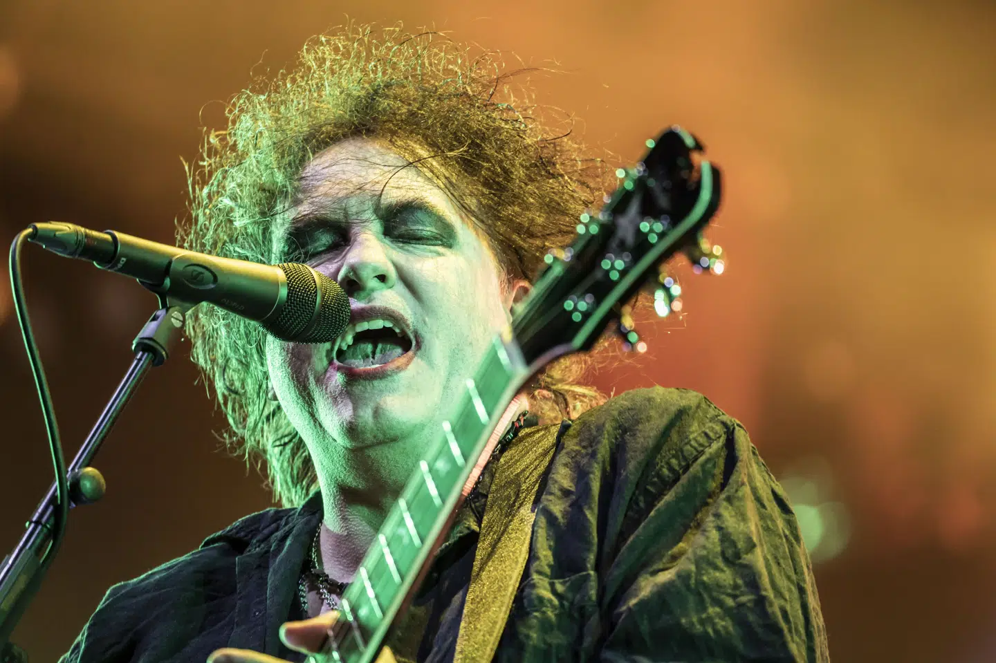 The Cure med Robert Smith i spidsen lukkede Orange Scene på Roskilde Festival i 2019. Næste år gæster de igen festivalen. (Arkivfoto).