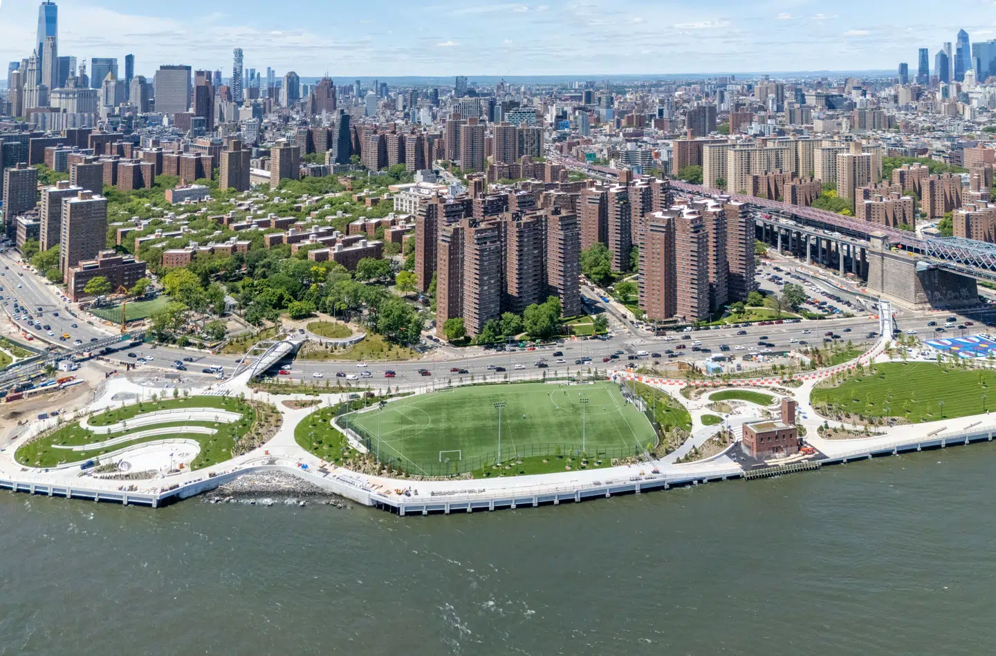 Et foto viser omfanget af det store projekt i New York.