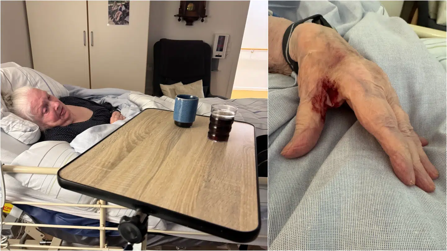 Stine Hagens mor, Bente, har været sengeliggende siden februar, hvor hun brækkede lårbensknoglen. Efterfølgende har Stine Hagen fundet flere sår og mærker på hende.