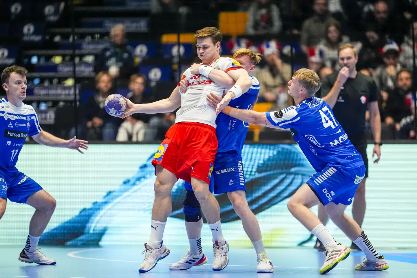 Tre sejre i tre kampe blev det til for Lukas Jørgensen og det danske landshold.