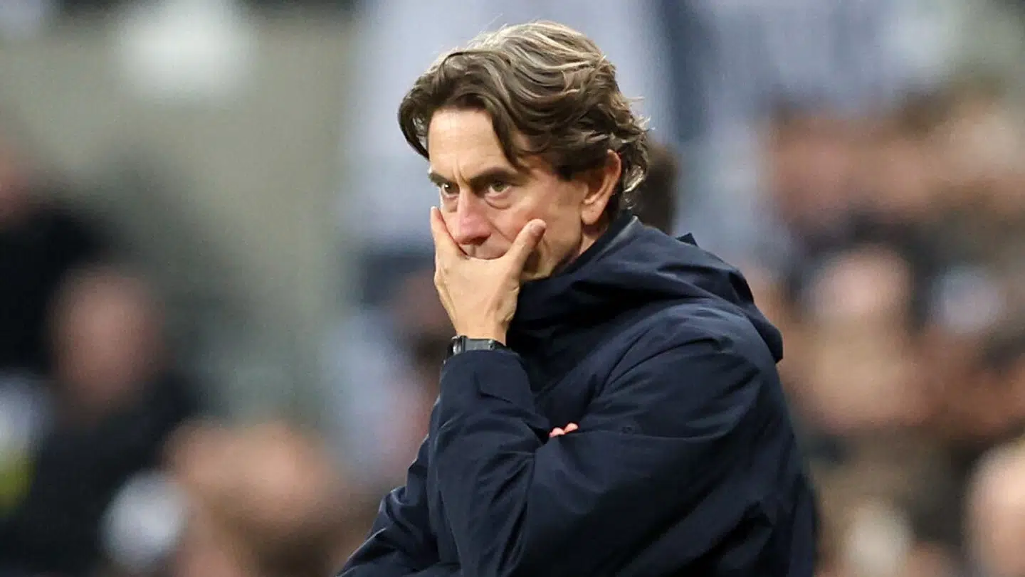 Thomas Frank under lørdagens kamp.