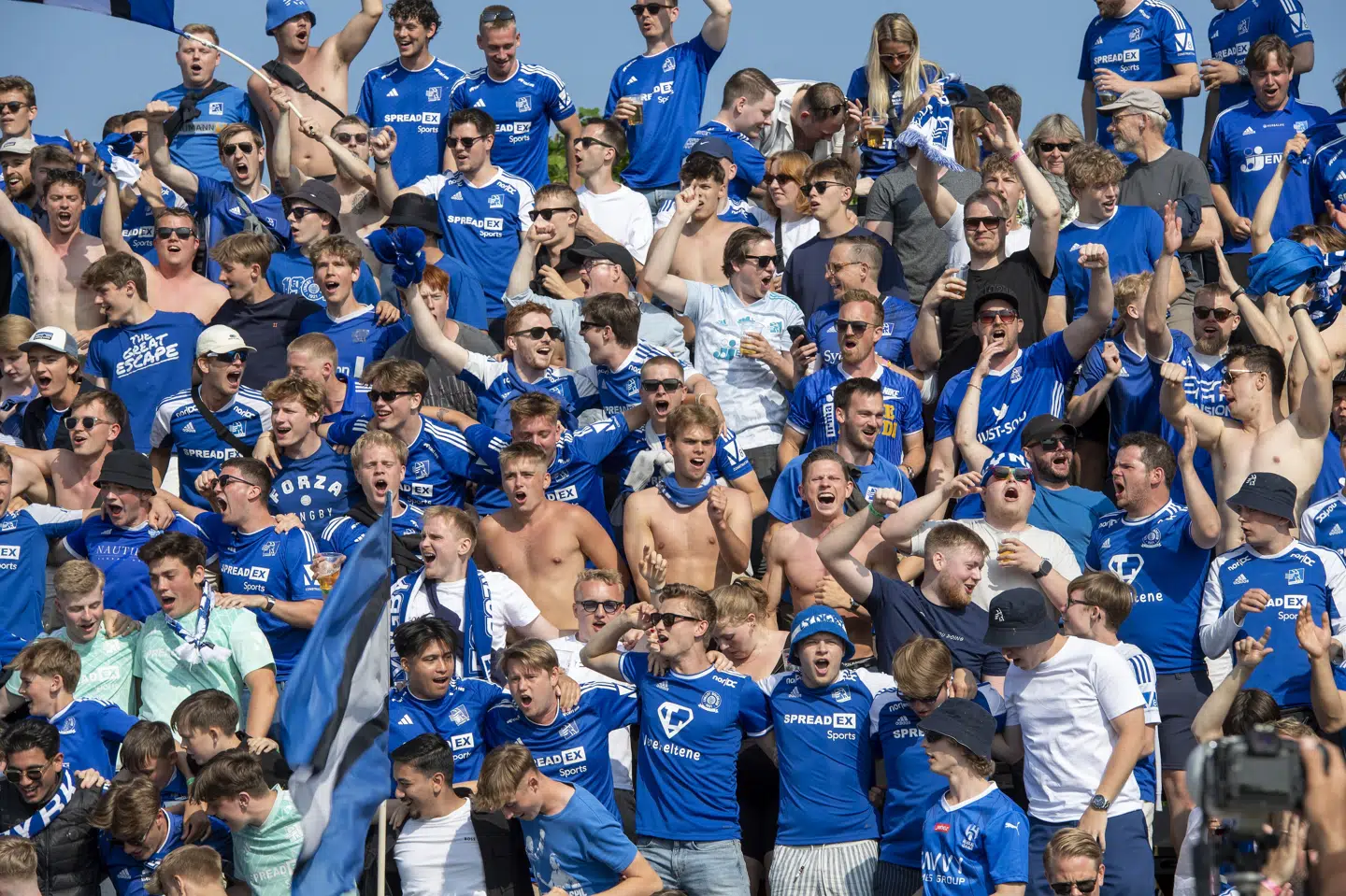 Lyngbys fans kunne juble over søndagens sejr i 1. division. (Arkivfoto).