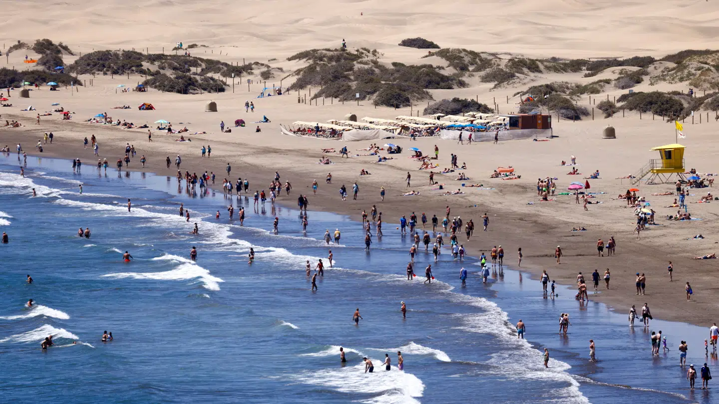 Gran Canaria var en populær destination hos ét flyselskab. Her ses Playa del Ingles på den spanske ø.
