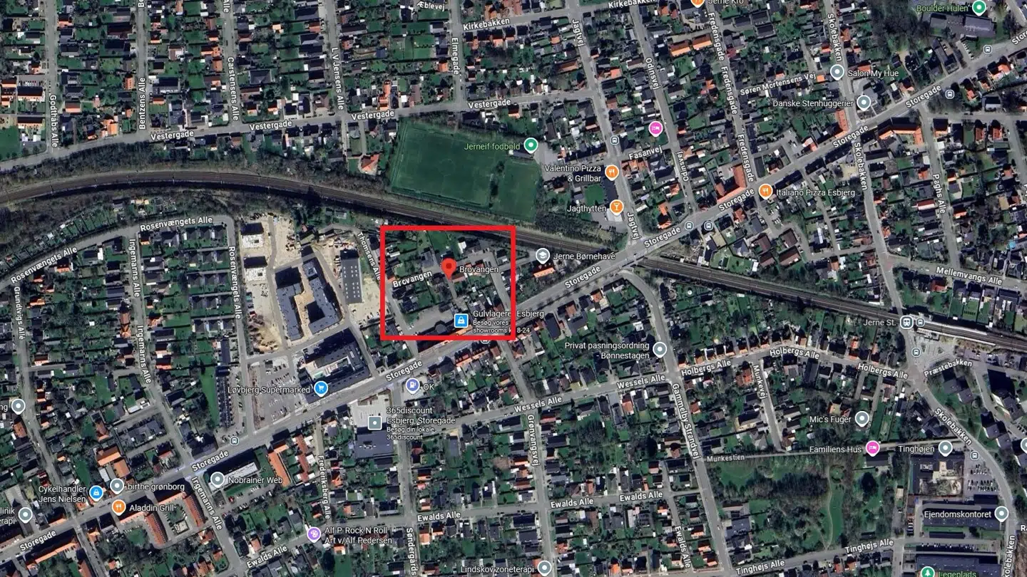 Påkørslen fandt sted på Brovangen.