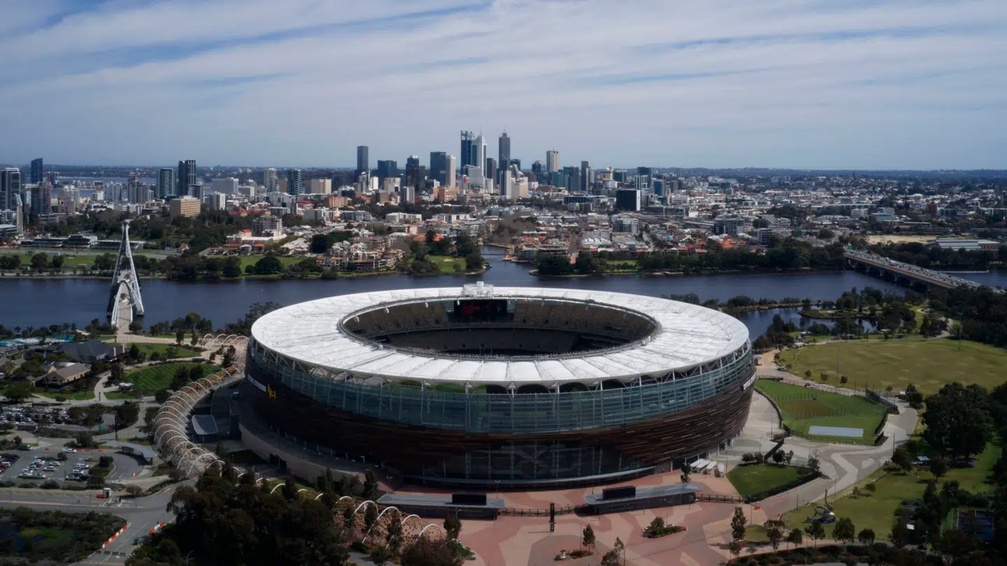 Koncerten fandt sted her på Optus Stadium i Perth.