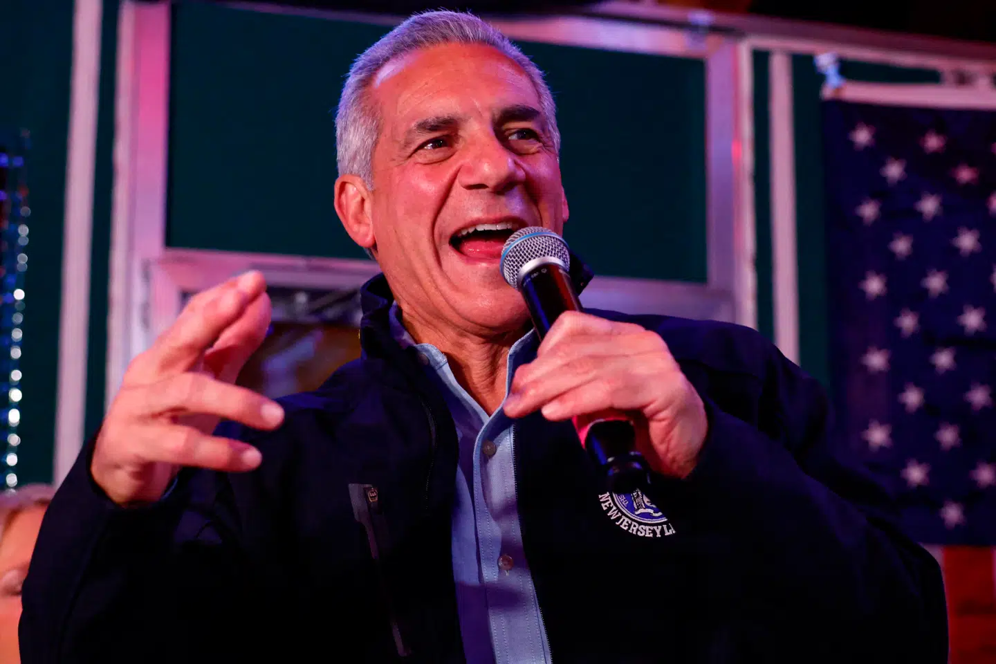 Her ses den republikanske guvernørkandidat i New Jersey, Jack Ciattarelli.