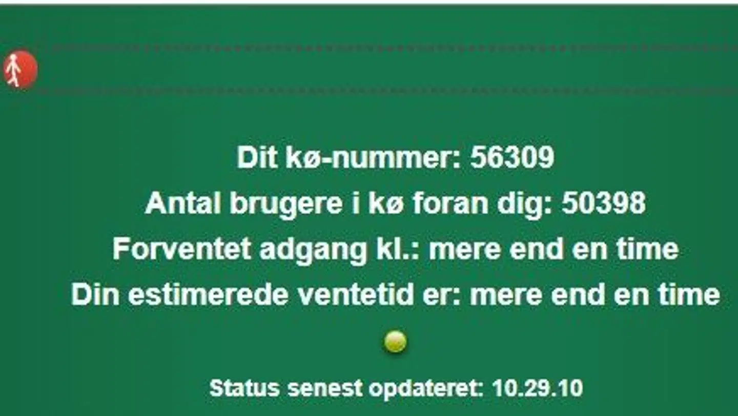 Sådan er status omkring klokken 10.30.