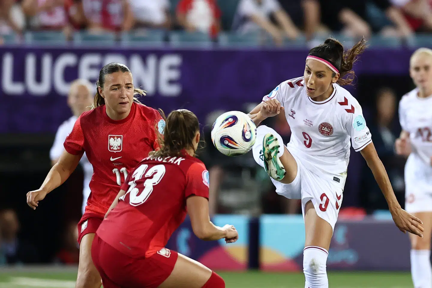 FC København skal op imod Nadia Nadim (her i aktion for Danmark) og HB Køge onsdag aften. (Arkivfoto).