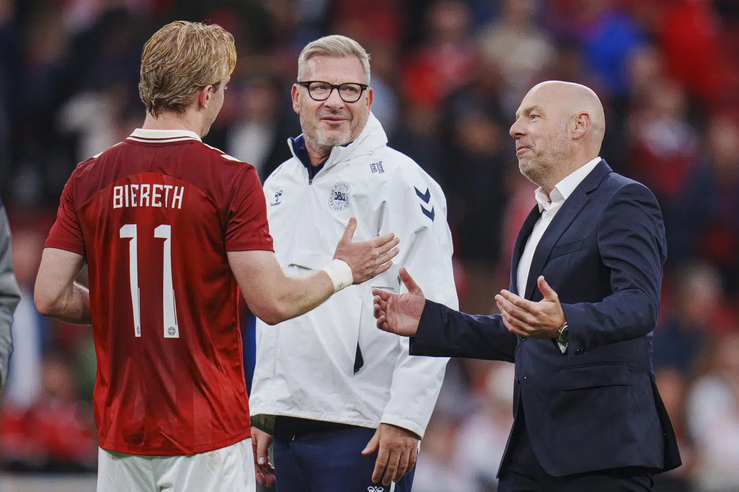 Mika Biereth er ikke med i den landsholdstrup, der samles på mandag i Helsingør. (Arkivfoto).