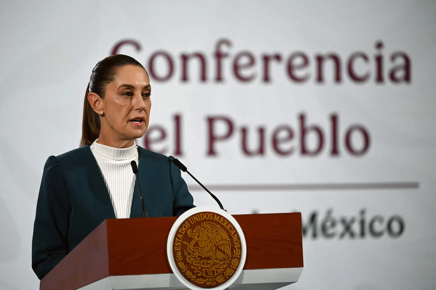 En mand befamlede tirsdag Mexico's præsident, Claudia Sheinbaum, og er blevet anholdt. (Arkivfoto).