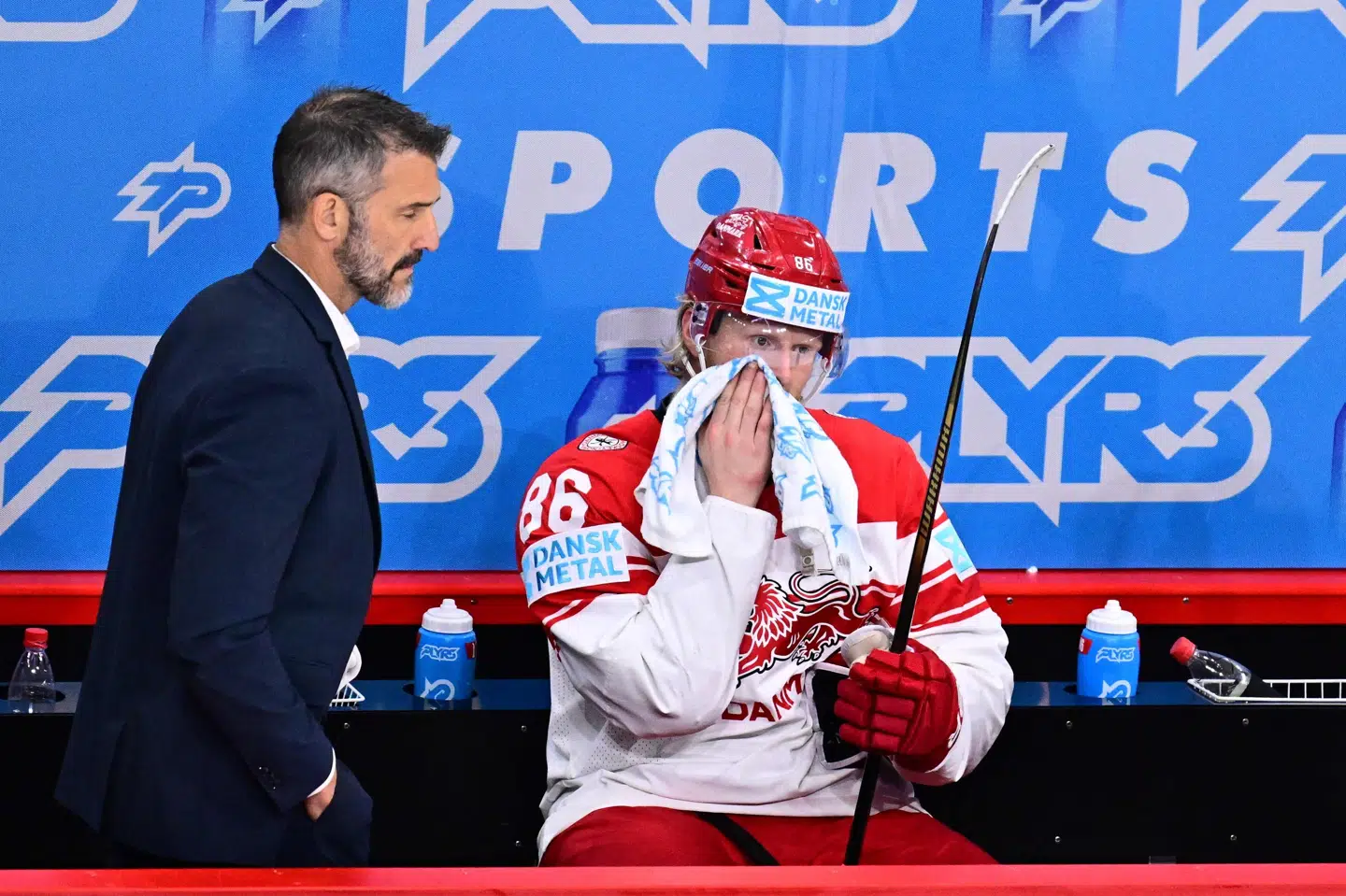 Joachim Blichfeld var blandt de danske spillere, der deltog i slagsmål i testkampen mod Frankrig. (Arkivfoto).