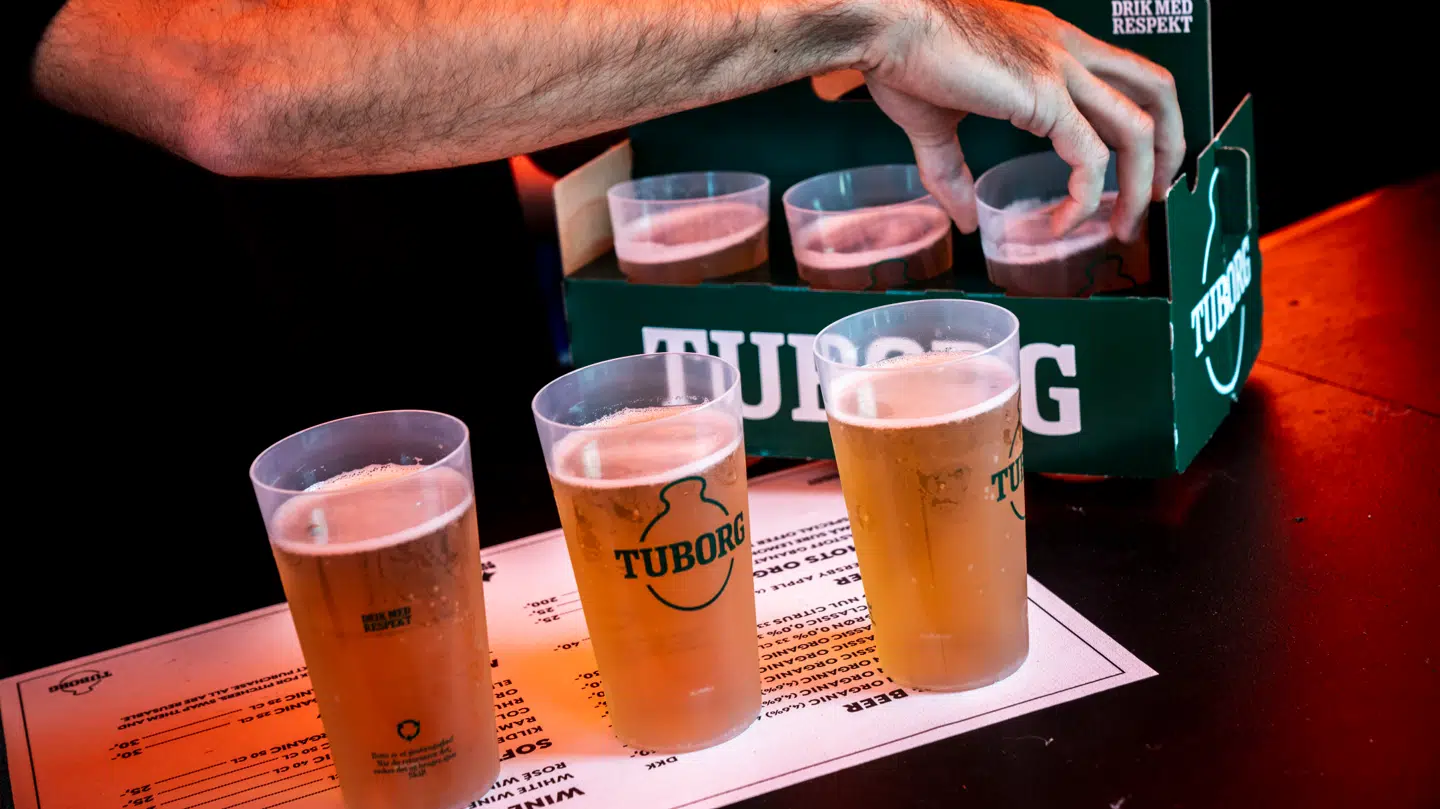 Øl på Roskilde Festival, onsdag den 28. juni 2023. (Foto: Ida Marie Odgaard/Ritzau Scanpix)