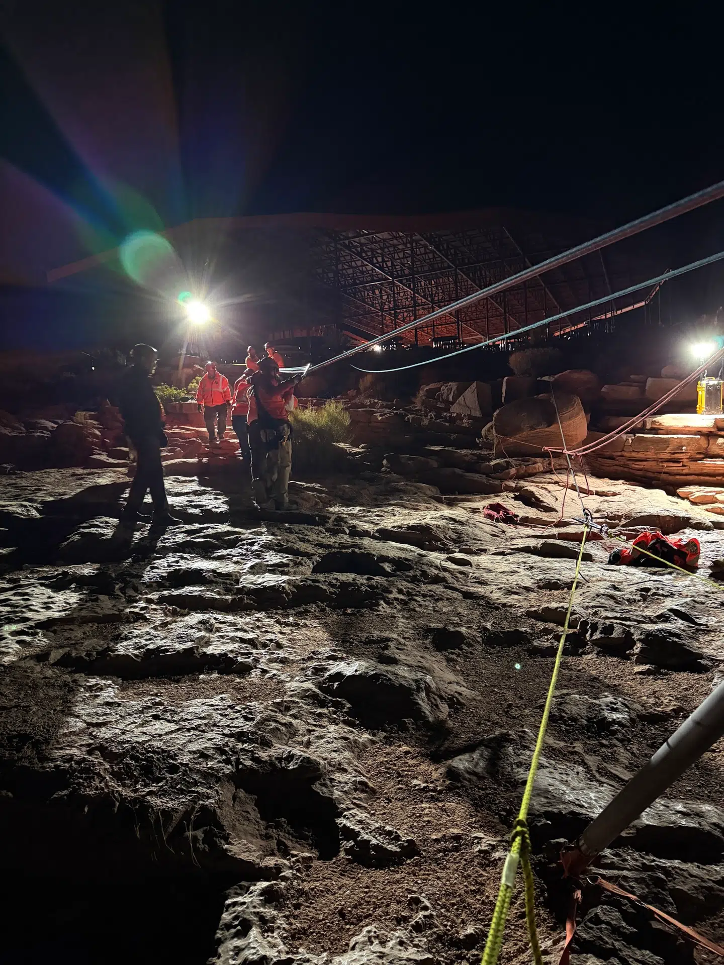 Her ses et billede fra arbejdet på stedet.