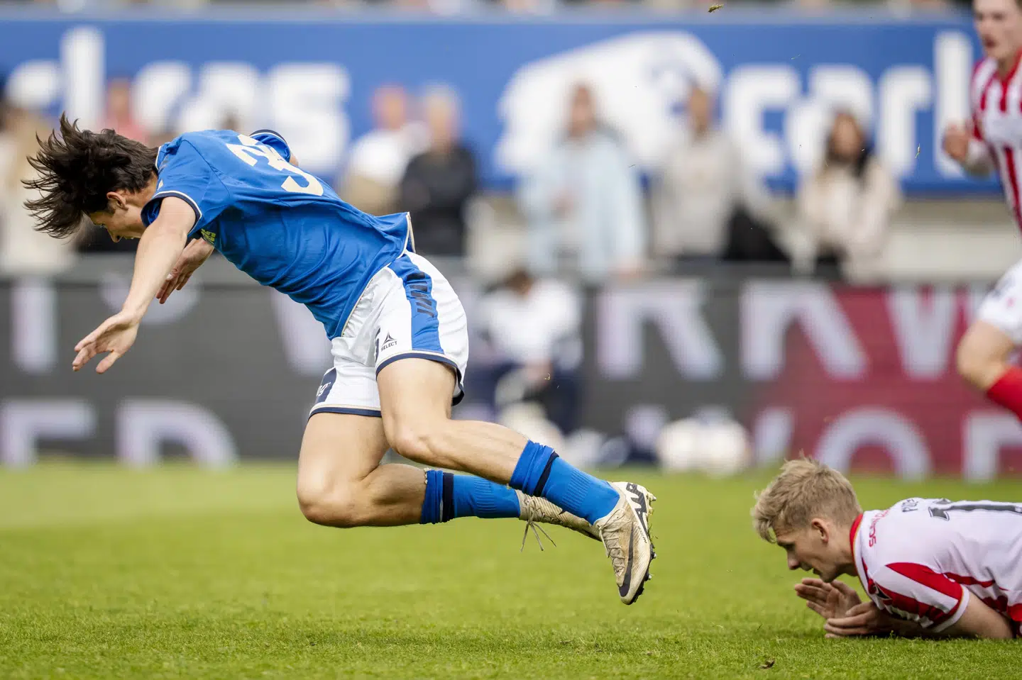 William Steindorsson (tv.) scorede for Lyngby mod B93. (Arkivfoto).