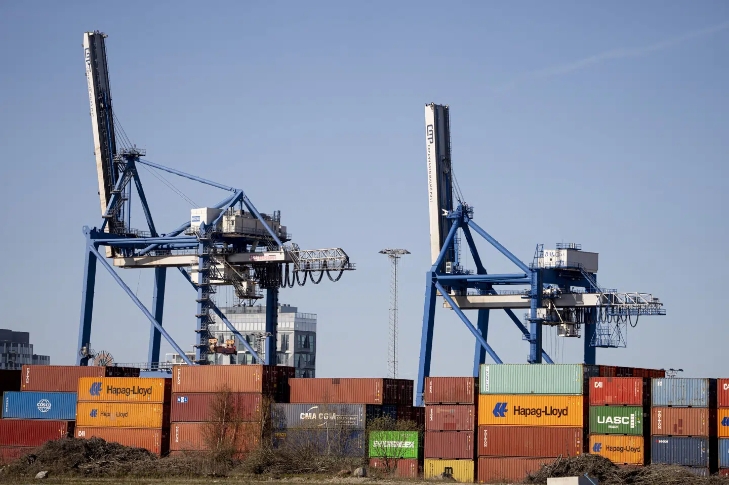 Danske virksomheder solgte varer og tjenester til andre lande for 181,7 milliarder kroner i september. (Arkivfoto).