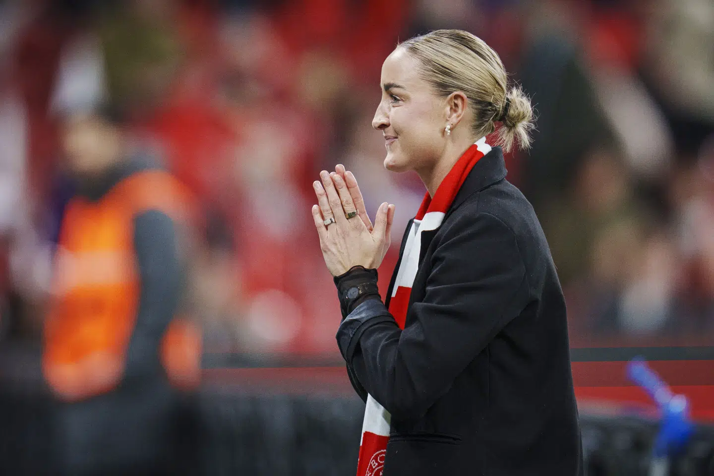 Den tidligere mangeårige landsholdsspiller Sanne Troelsgaard blev hentet til FC Midtjylland i sommer, og hun tror stadig på, at oprykkerne kan ende i top-6 i denne sæson. (Arkivfoto).