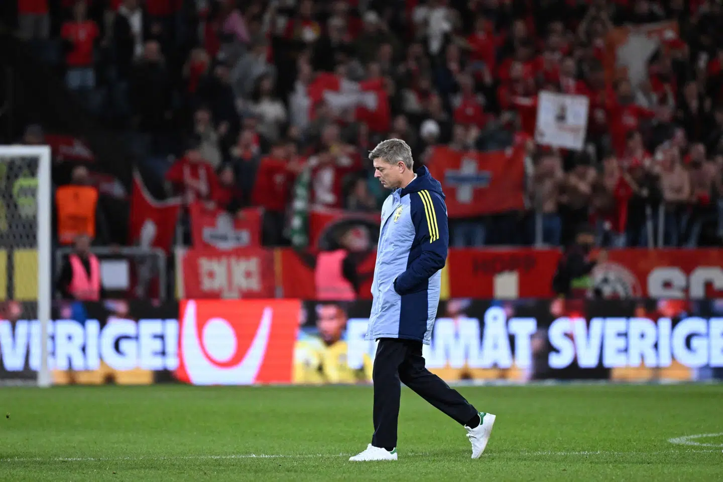 Jon Dahl Tomasson havde 18 kampe i sit halvandet år som svensk landstræner. Det blev til ni sejre, to uafgjorte og syv nederlag. (Arkivfoto).