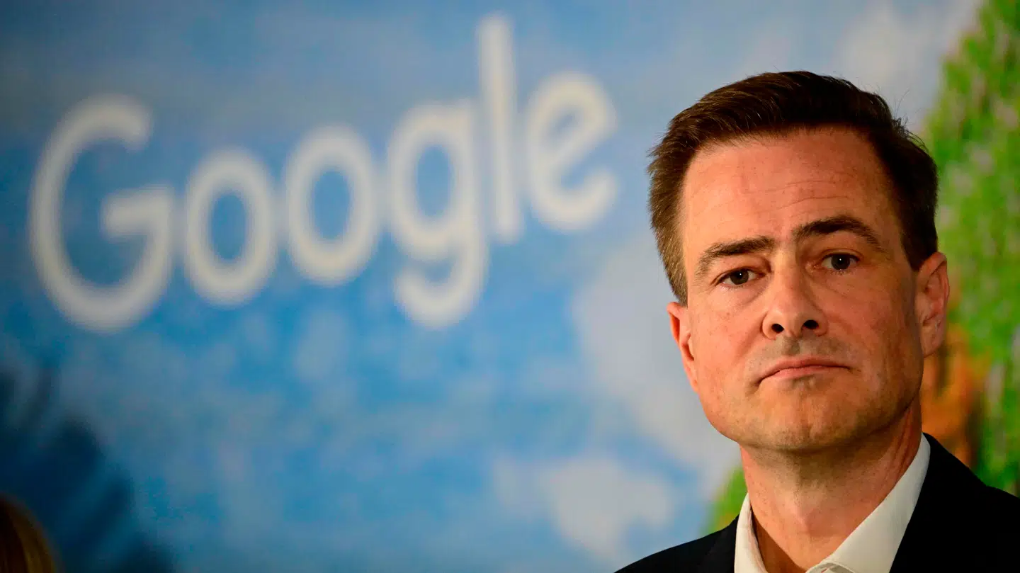 Googles vicepræsident, Philipp Justus, på tirsdagens pressemøde i Berlin, hvor det blev afsløret, at virksomheden vil investerer over 40 milliarder kroner i Tyskland.