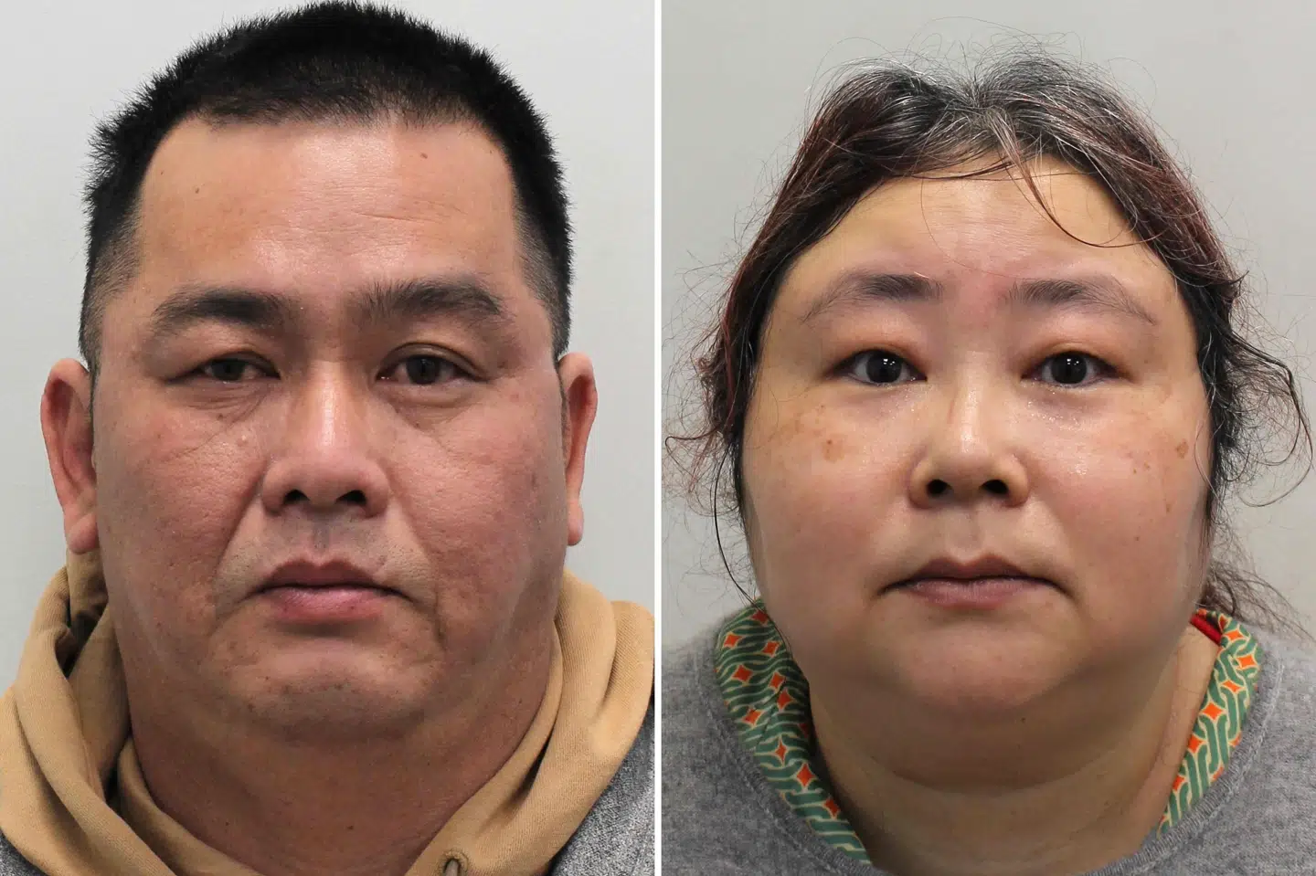 Zhimin Qian (til højre) har ifølge de britiske myndigheder samarbejdet med Seng Hok Ling (til venstre) om svindlen. Begge er tirsdag blevet idømt fængselsstraffe ved Southwark Court i London. (Arkivfoto).