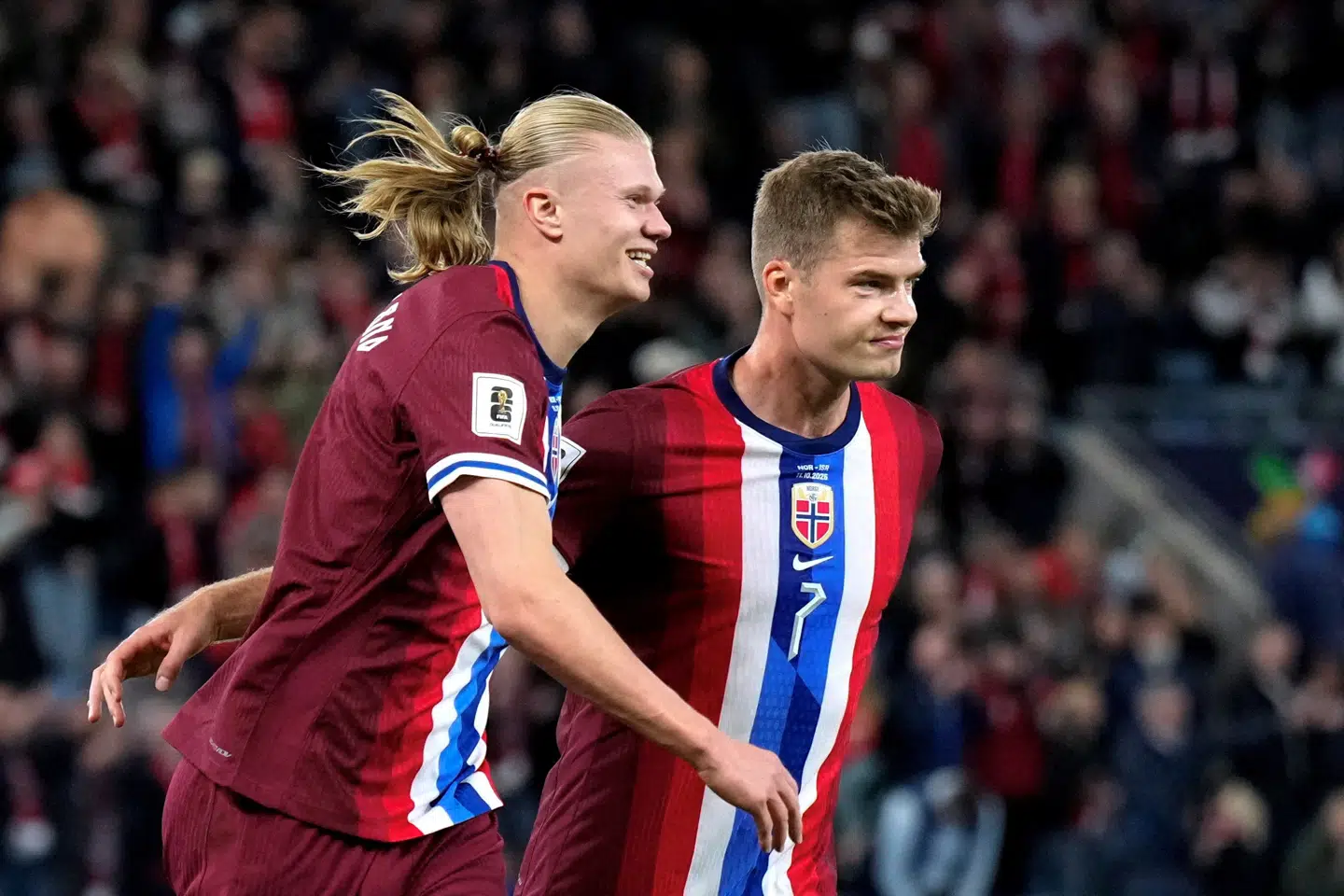 Erling Haaland og Alexander Sørloth kan kvalificere Norge til landets første VM-slutrunde i 28 år. (Arkivfoto).