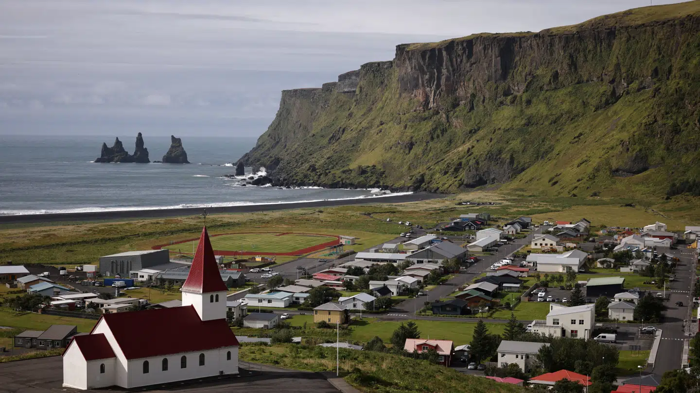 ARKIVFOTO af landsbyen Vik i det sydvestlige Island.