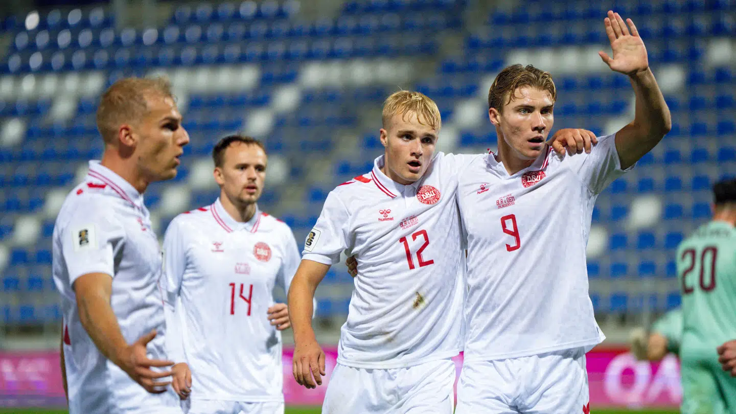 Det danske landshold slog Belarus 6-0 i den omvendte kamp.